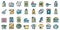 Softener icons set vector flat