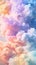 Softly lit clouds of radiant rainbow colors. Abstract beautiful sky. Magic heaven. Concept of calming backgrounds