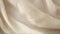 Softly Organic Cream Silk Fabric With Curly Wavy Texture