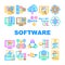 software compute, engineer icons set vector