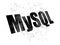 Software concept: MySQL on Digital background