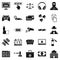 Software developer icons set, simple style