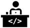 Software developer workspace icon