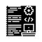 software developing glyph icon vector illustration