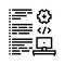 software developing line icon vector illustration