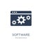 Software icon. Trendy flat vector Software icon on white background from Programming collection