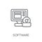 Software linear icon. Modern outline Software logo concept on wh