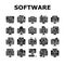 Software Program Development Icons Set Vector