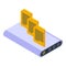 Software ssd icon isometric vector. Laptop code