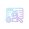 Software testing gradient linear vector icon
