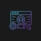 Software testing gradient vector icon for dark theme