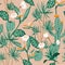 Softy pastel mood Seamless pattern vector tropical ,flower,bird