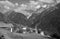 The Soglio village and Piz Badile, Pizzo Cengalo, and Sciora peaks in the Bregaglia range - Switzerland