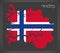 Sogn og Fjordane map of Norway with Norwegian national flag