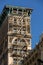 Soho building facade, Architectural ornament and fire escape, New York