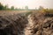 Soil agriculture erosion field. Generate Ai