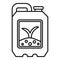 Soil canister liquid icon, outline style