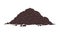 Soil for growing plants. Pile of ground, heap of soil. For agricultural. Vector illustration.