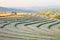 Soil preparation for planting. Vegetable garden terraces with cottage on mountain at Omkoi, Chiang Mai, Thailand.