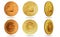 Solana altcoin cryptocurrency symbol golden coin illustration