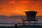 Solana Beach Sunset with Lifeguard Tower