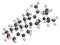 Solanidine potato toxin molecule. 3D rendering. Atoms are represented as spheres with conventional color coding: hydrogen (white