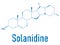 Solanidine potato toxin molecule. Skeletal chemical formula.