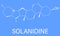Solanidine potato toxin molecule. Skeletal formula. Chemical structure