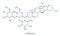 Solanine nightshade poison molecule. Present in potatoes, especially in the green parts. Skeletal formula.