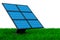 Solar battery on grass. Isolated 3d