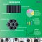 Solar battery infographic concept. vector