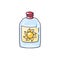 solar blocker bottle product isolated icon