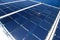 Solar Cell Generated Electrical Power by Sun Light, Closeup of Blue Photovoltaic Solar Panels, Green Energy for Safe World,