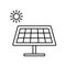 solar cell,   Line Style vector icon which can easily modify or edit