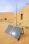 Solar cell panels in desert