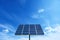 Solar cell power energy grid system in idea concept background