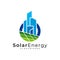 Solar city logo vector template, Creative Solar panel energy logo design concepts