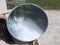 Solar Cooking converted satellite dish Parabolic mirror dish on a stand for solar cooking