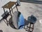 Solar Cooking converted satellite dish Parabolic mirror dish on a stand for solar cooking