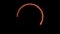 Solar Eclipse With Fire Circle Stroke Animation