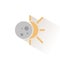 Solar eclipse. Isolated color icon. Weather vector illustration