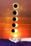 ,Solar  eclipse phases, full eclipse, universe,  sky background