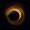 Solar Eclipse on Starry Sky