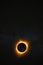 Solar Eclipse, view from space. moon blocks the path of sunlight. Elements of this image furnished by NASA