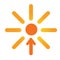 Solar electric power plug sun energy logo icon