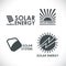 Solar energy company logo set