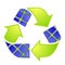 Solar Energy Logo. Eco arrows