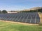 Solar energy park with hundreds of solar panels