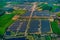 Solar farm solar panels