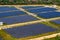 Solar farm, solar panels from the air